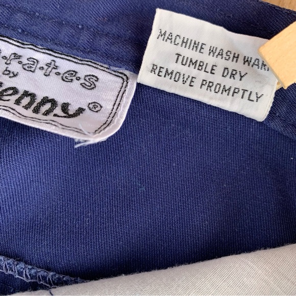 Vintage Skirt navy blue Donnkenny A-line midi skirt Pleating Pockets 30in Waist - Picture 14 of 16